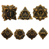 Lotus Blossom Metal Dice Set – Multiple Color Options in Elegant Lotus Design